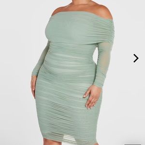 Reese Off-The-Shoulder Ruched Bodycon Dress - Gabi Fresh X FTF
